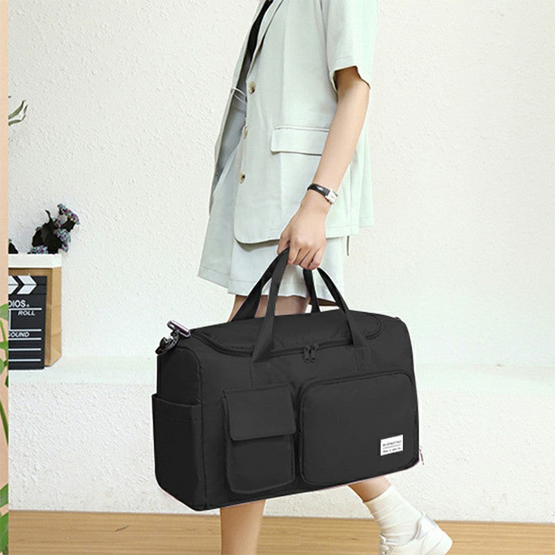 Portable Travel Lightweight Duffel Bag Sport Gym Bags Luggage Hand Carry Luggage Bag - Black