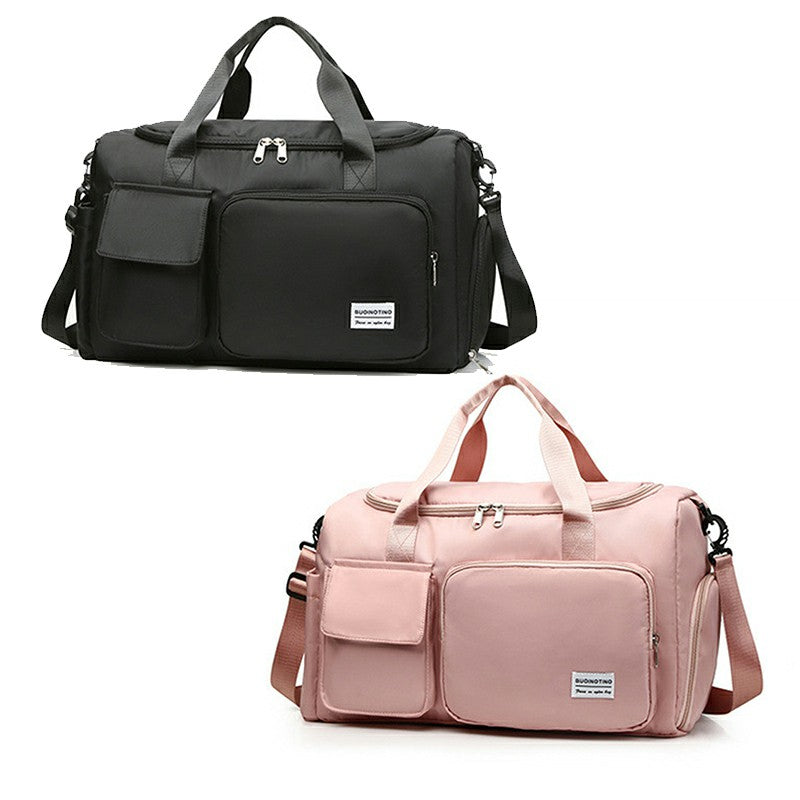 Portable Travel Lightweight Duffel Bag Sport Gym Bags Luggage Hand Carry Luggage Bag - Pink