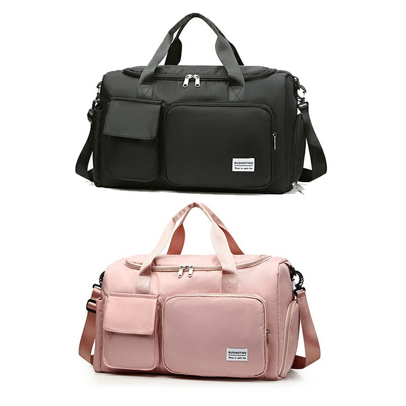 Portable Travel Lightweight Duffel Bag Sport Gym Bags Luggage Hand Carry Luggage Bag - Pink