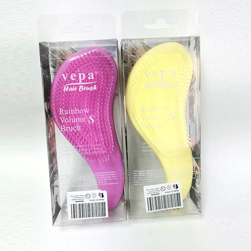 Professional Detangling Hair Brush Silicone Brush Printed Comb for Hairstyling - Random Colour