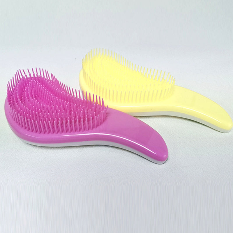 Professional Detangling Hair Brush Silicone Brush Printed Comb for Hairstyling - Random Colour