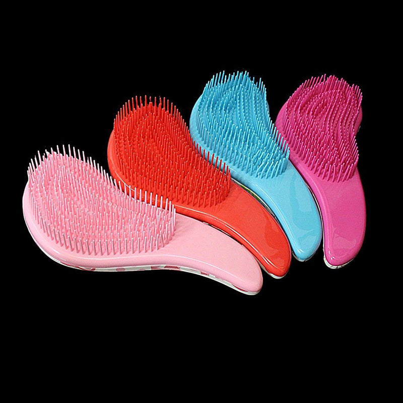 Professional Detangling Hair Brush Silicone Brush Printed Comb for Hairstyling - Random Colour