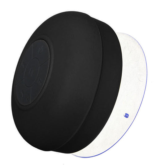 Waterproof Mini Portable Hands-free Bluetooth Speaker with Sucker - Black