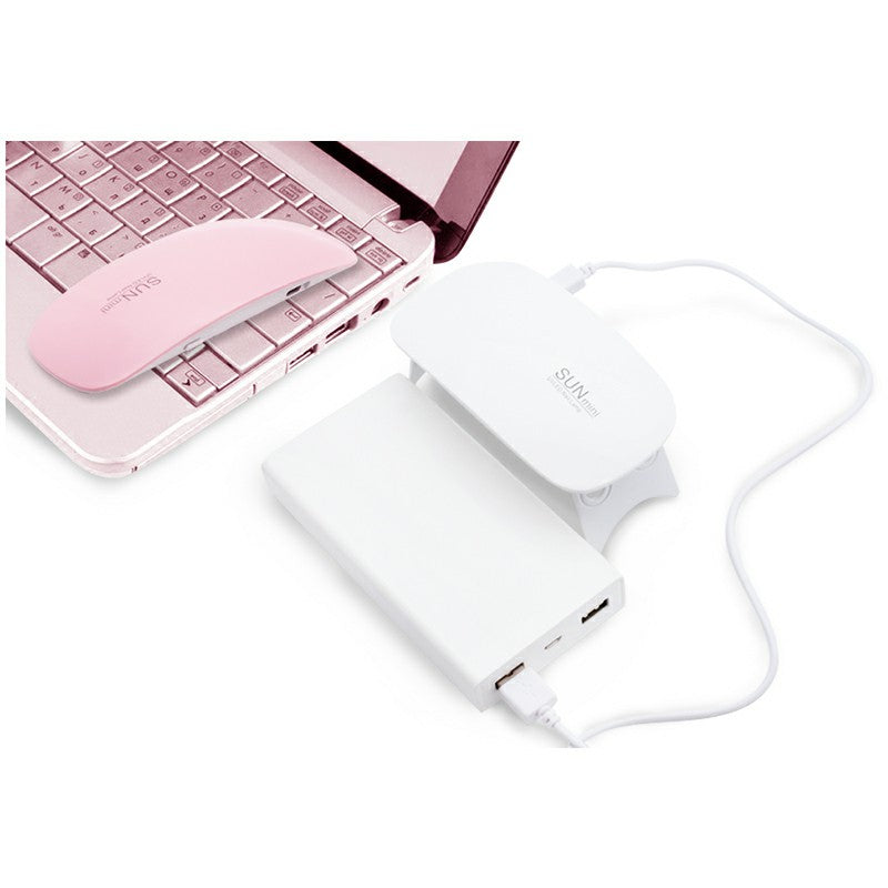 6W Portable Mini USB UV LED 45s/60s Timer Nail Lamp Dryer Nail Lamp Machine - White