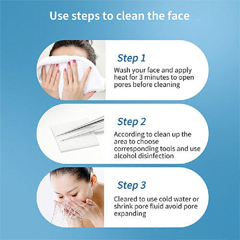 Ultra-fine Cell Pimples Blackhead Clip and Tweezers Artifact Acne Needle Set