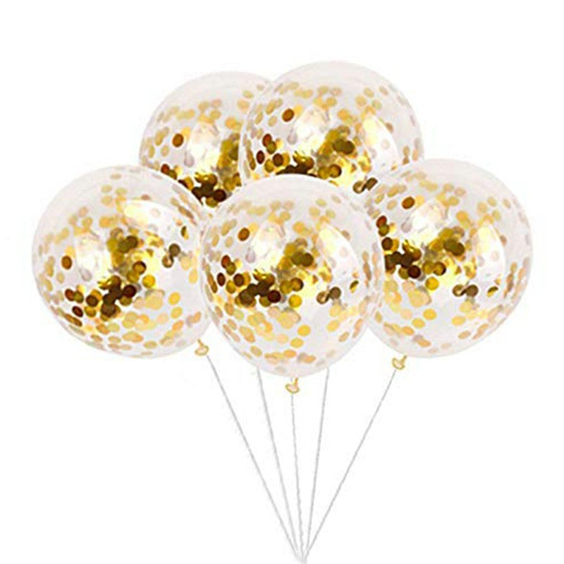 Bunting Banner and Foil Latex Confetti Round Sequins Balloon for Party - Colorful