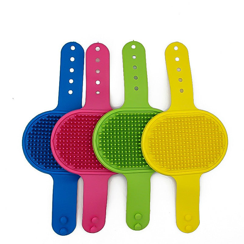 Pet Grooming Brush Cat Dog Detaining Massage Rubber Pad For Long and Short Hair - Blue