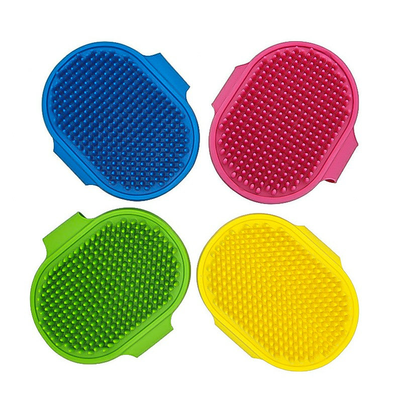 Pet Grooming Brush Cat Dog Detaining Massage Rubber Pad For Long and Short Hair - Blue