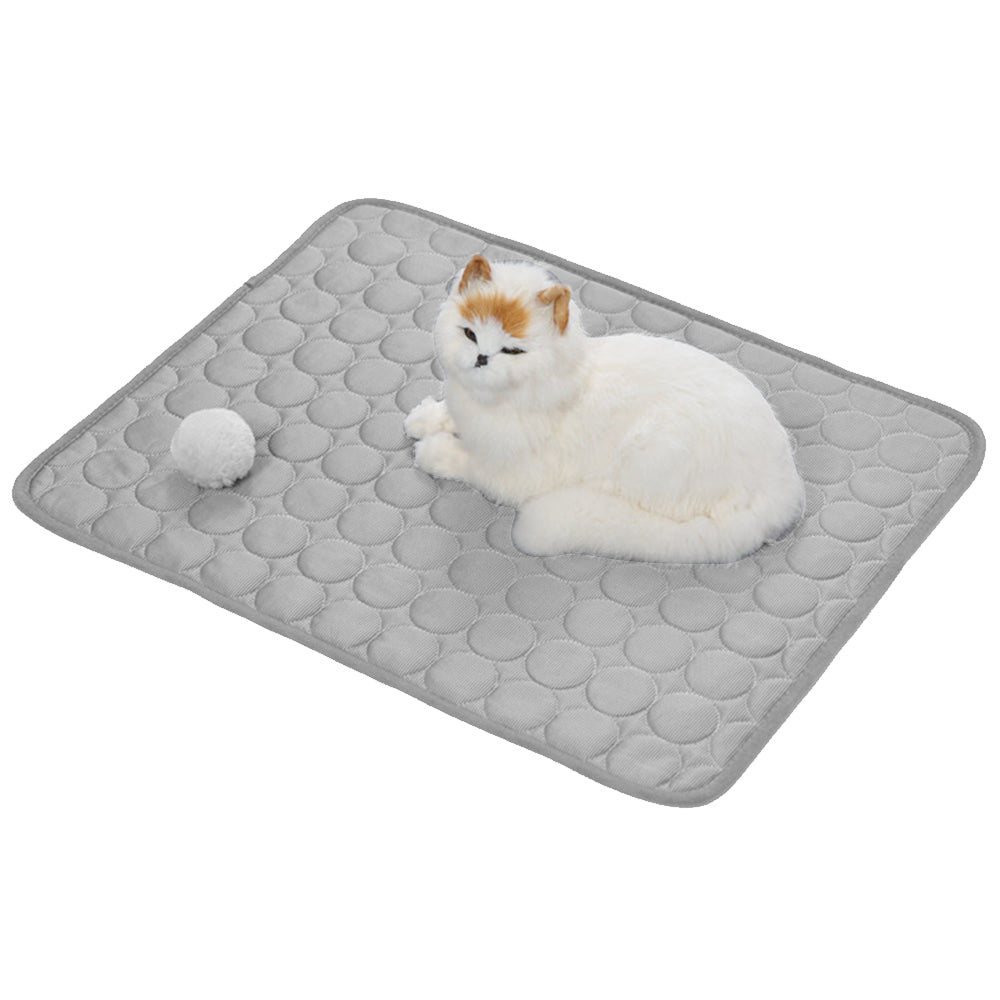 Self Cooling Pet Dog Cat Mat Heat Relief Non-Toxic Summer Pad 150x100cm XXL Grey
