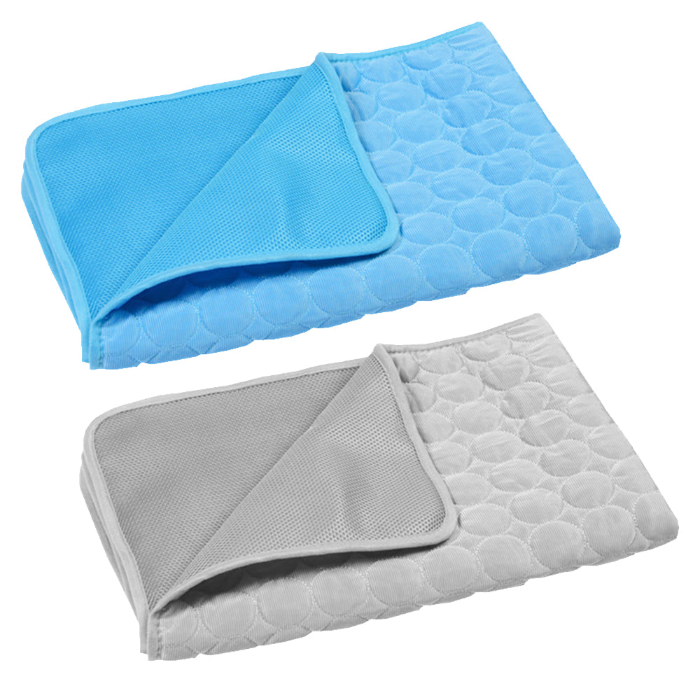 Self Cooling Pet Dog Cat Mat Heat Relief Non-Toxic Summer Pad 150x100cm XXL Grey