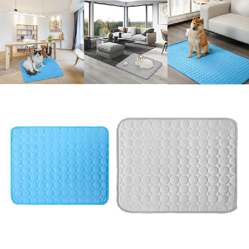 Self Cooling Pet Dog Cat Mat Heat Relief Non-Toxic Summer Pad 150x100cm XXL Grey