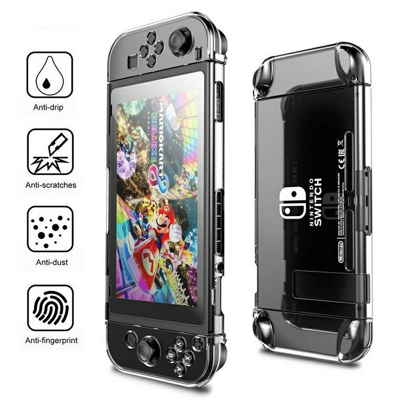 5 in 1 Nintendo Switch Transparent Clear Shockproof Protective Hard Case Cover