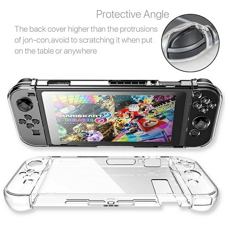 5 in 1 Nintendo Switch Transparent Clear Shockproof Protective Hard Case Cover