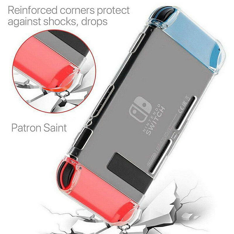 5 in 1 Nintendo Switch Transparent Clear Shockproof Protective Hard Case Cover