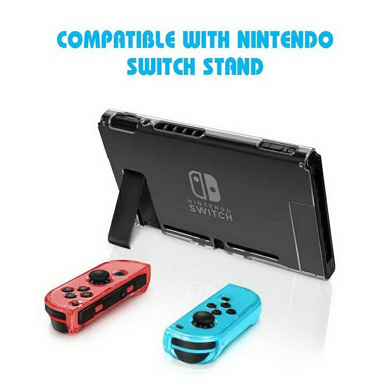 5 in 1 Nintendo Switch Transparent Clear Shockproof Protective Hard Case Cover