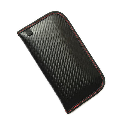 Carbon Fiber Signal Blocker Case Fob Pouch RFID Blocking Pouch Shielding Bag for Cellphone Car Remote