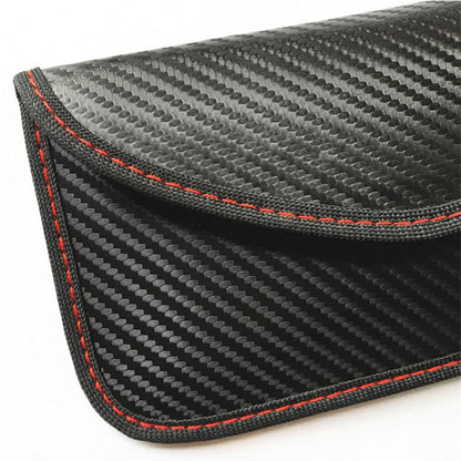 Carbon Fiber Signal Blocker Case Fob Pouch RFID Blocking Pouch Shielding Bag for Cellphone Car Remote