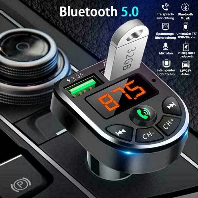 Wireless Car Kit FM Transmitter Bluetooth Radio MP3 Music Player USB Charger