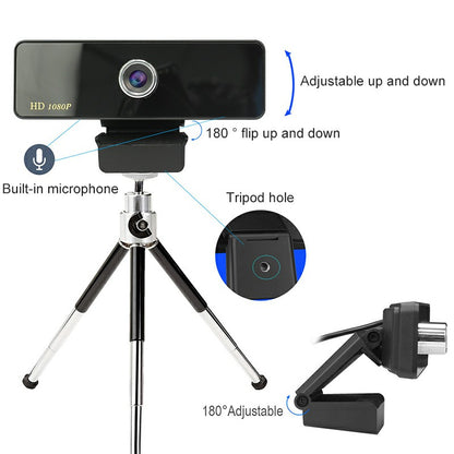 1080P Full HD Camera Live Streaming Webcam Built-in Digital MIC TV Dedicated