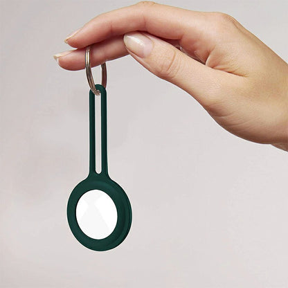 Air Tag Silicone Loop Holder Keyring Carry Case for Apple - Green